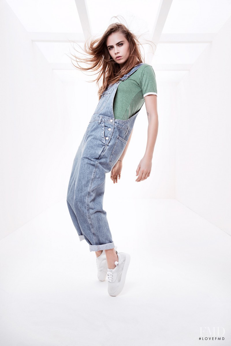 Cara Delevingne featured in  the Topshop x Zalando advertisement for Spring/Summer 2015