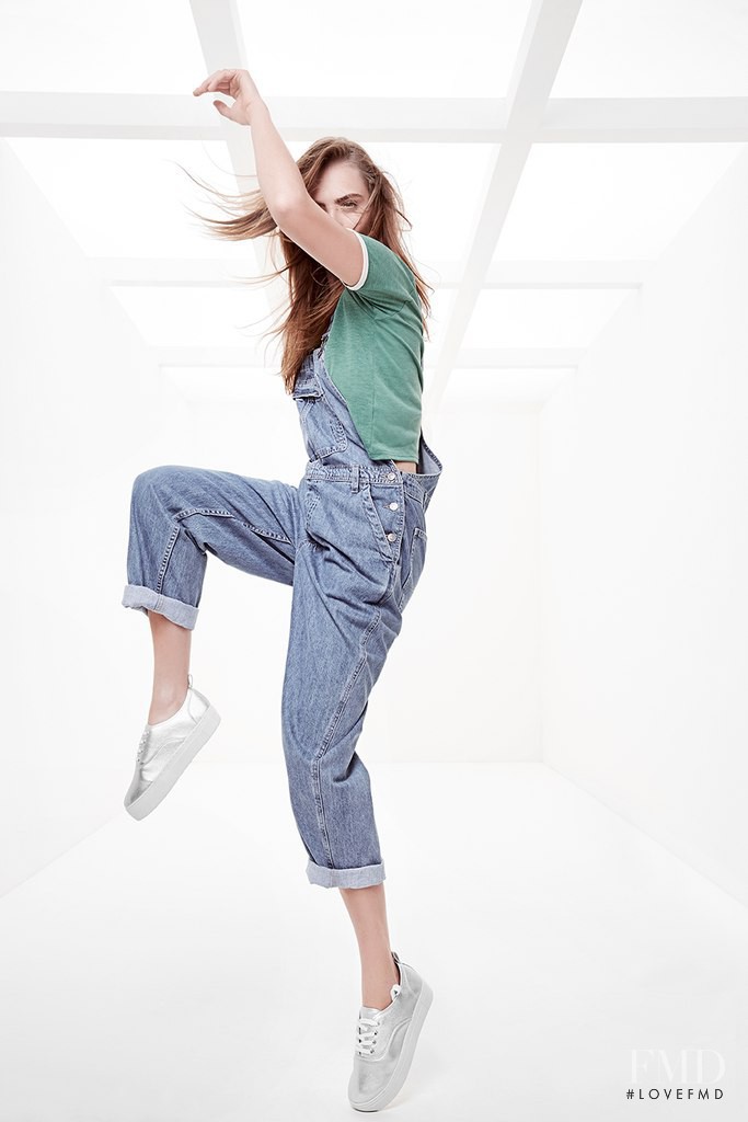 Cara Delevingne featured in  the Topshop x Zalando advertisement for Spring/Summer 2015