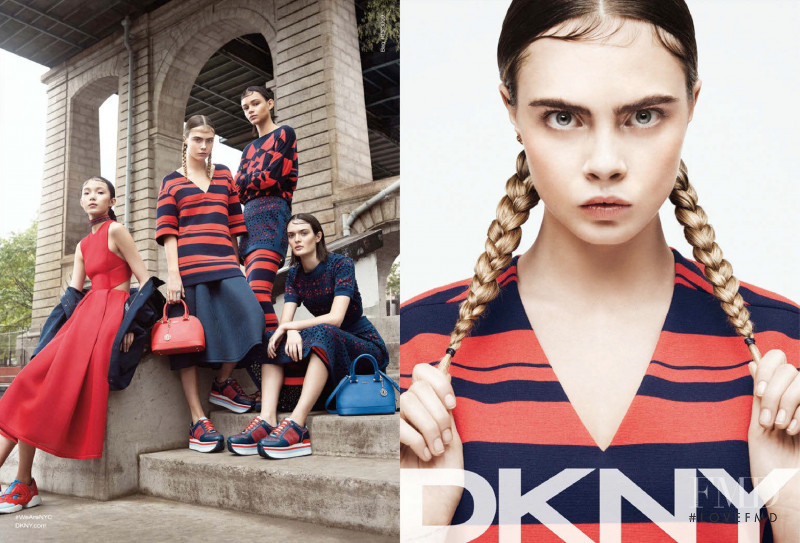 Binx Walton featured in  the DKNY advertisement for Spring/Summer 2015