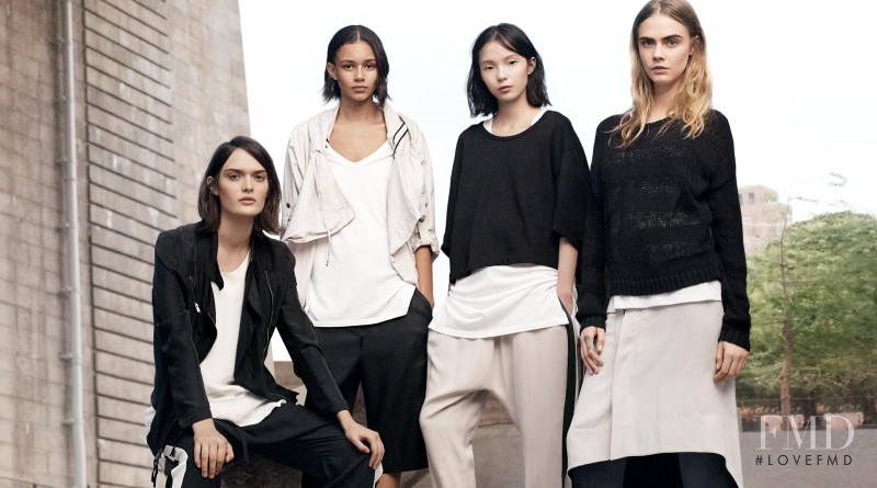 Cara Delevingne featured in  the DKNY advertisement for Spring/Summer 2015