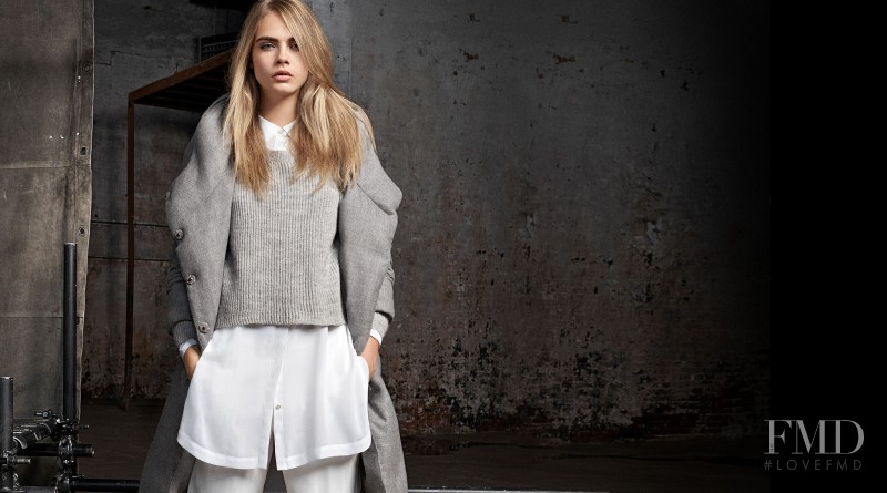 Cara Delevingne featured in  the DKNY advertisement for Resort 2015