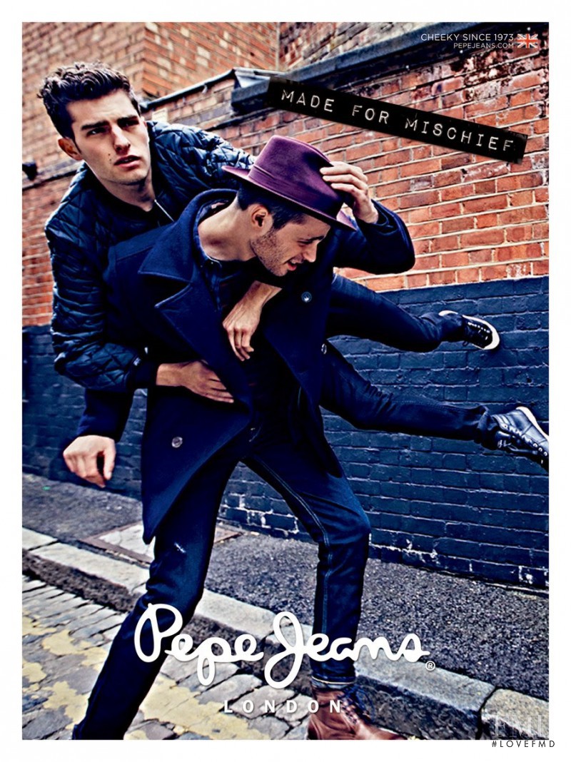 Paolo Anchisi featured in  the Pepe Jeans London advertisement for Autumn/Winter 2014