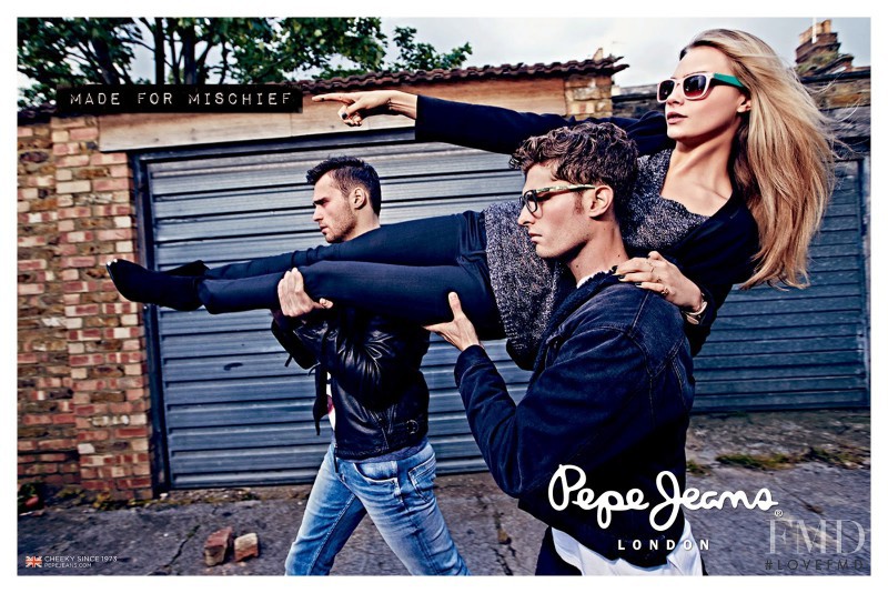 Cara Delevingne featured in  the Pepe Jeans London advertisement for Autumn/Winter 2014