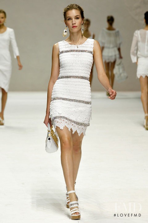 Julija Steponaviciute featured in  the Dolce & Gabbana fashion show for Spring/Summer 2011
