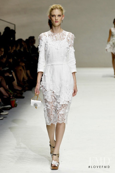 Patricia van der Vliet featured in  the Dolce & Gabbana fashion show for Spring/Summer 2011