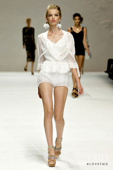 Daphne Groeneveld featured in  the Dolce & Gabbana fashion show for Spring/Summer 2011