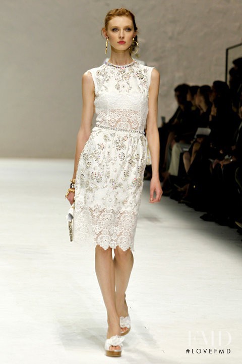 Olga Sherer featured in  the Dolce & Gabbana fashion show for Spring/Summer 2011