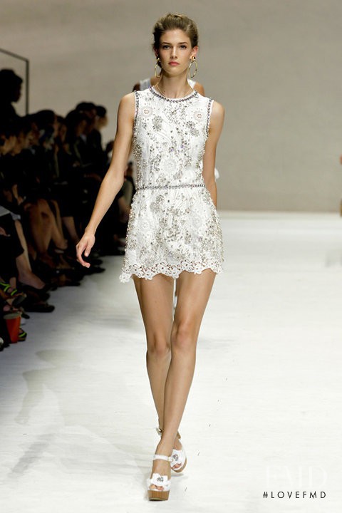 Kendra Spears featured in  the Dolce & Gabbana fashion show for Spring/Summer 2011