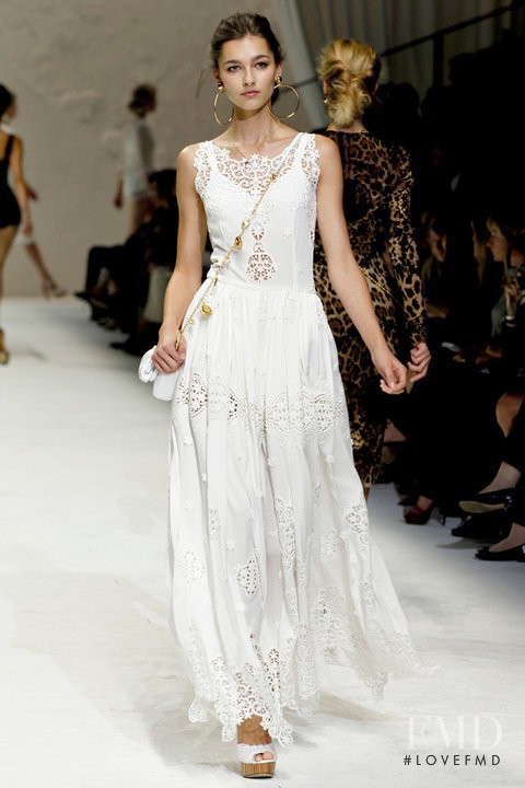 Vika Volkute featured in  the Dolce & Gabbana fashion show for Spring/Summer 2011