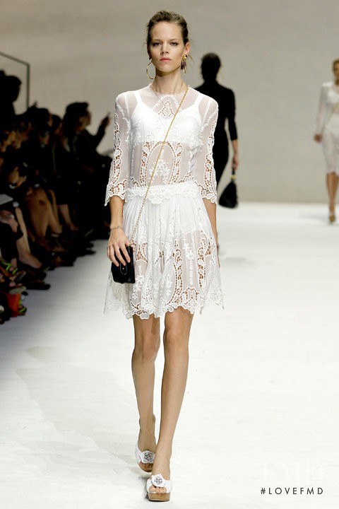Freja Beha Erichsen featured in  the Dolce & Gabbana fashion show for Spring/Summer 2011