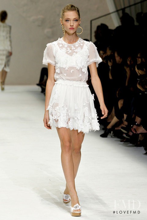 Sasha Pivovarova featured in  the Dolce & Gabbana fashion show for Spring/Summer 2011