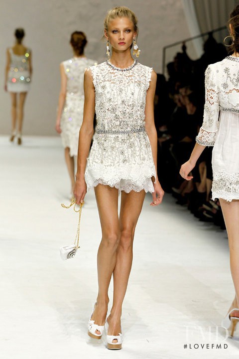 Anna Selezneva featured in  the Dolce & Gabbana fashion show for Spring/Summer 2011