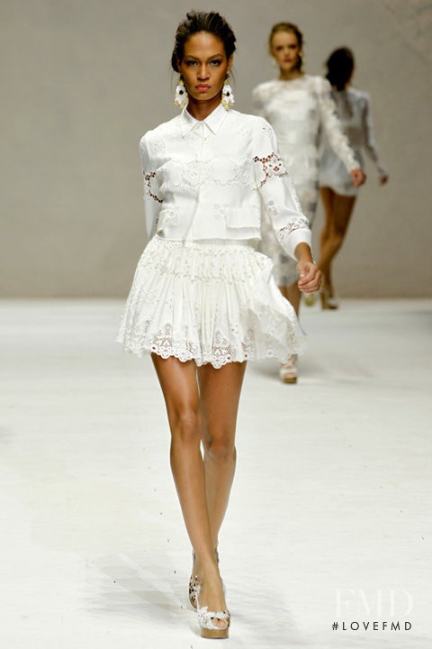 Joan Smalls featured in  the Dolce & Gabbana fashion show for Spring/Summer 2011