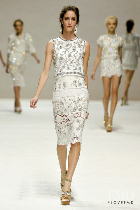 Amanda Laine featured in  the Dolce & Gabbana fashion show for Spring/Summer 2011