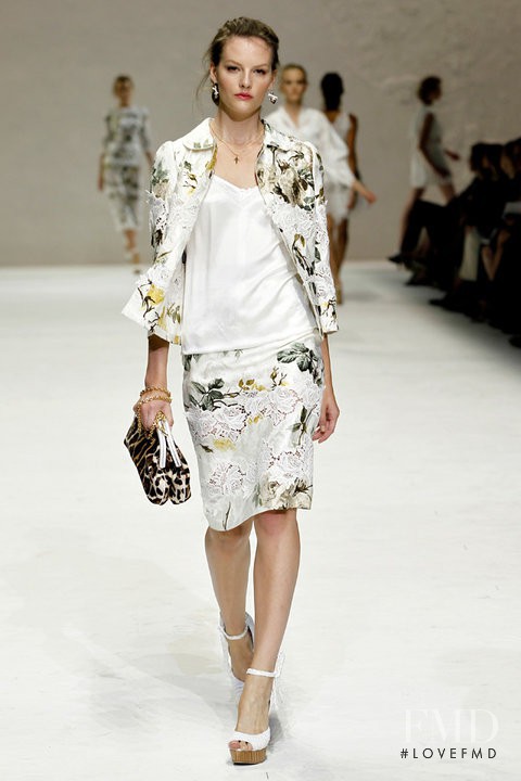 Sara Blomqvist featured in  the Dolce & Gabbana fashion show for Spring/Summer 2011