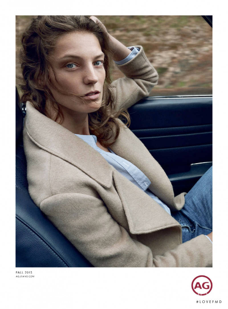Daria Werbowy featured in  the AG Adriano Goldschmied advertisement for Autumn/Winter 2015