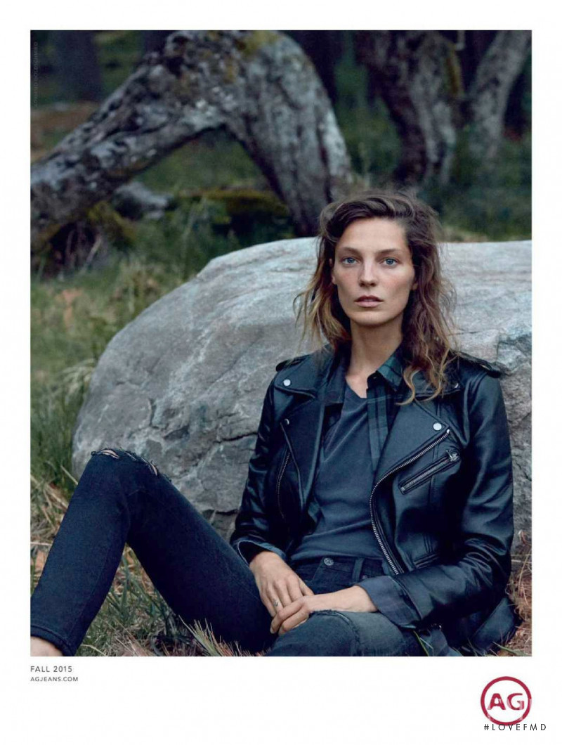 Daria Werbowy featured in  the AG Adriano Goldschmied advertisement for Autumn/Winter 2015