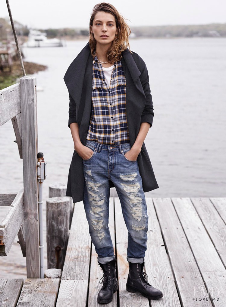 Daria Werbowy featured in  the Mango advertisement for Fall 2014