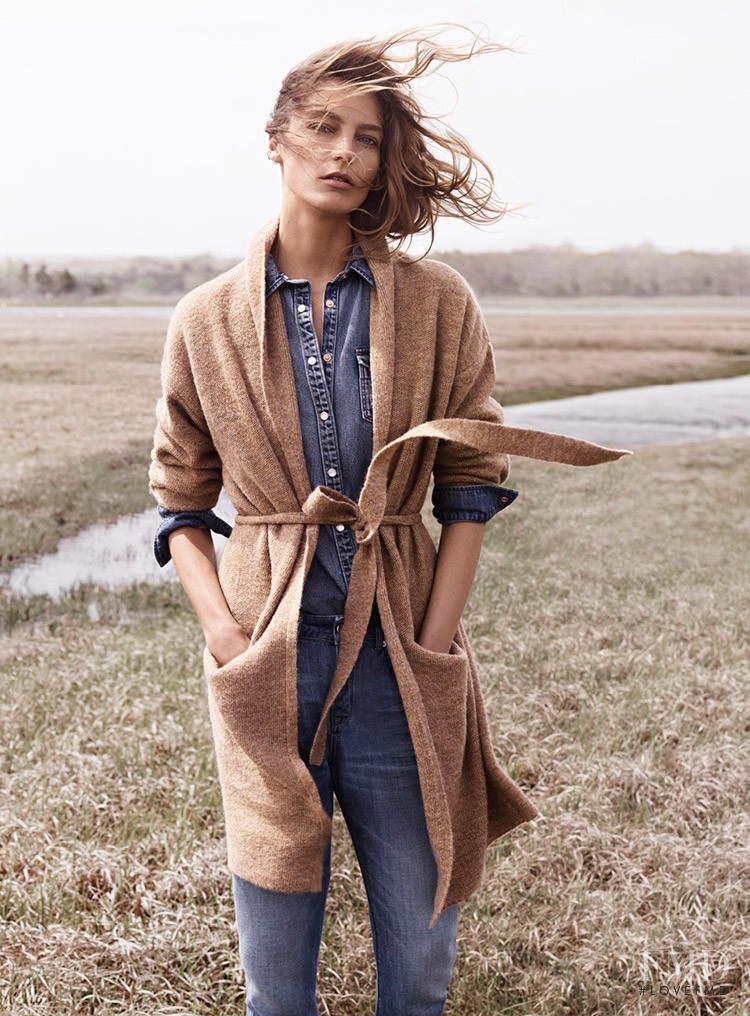 Daria Werbowy featured in  the Mango advertisement for Fall 2014