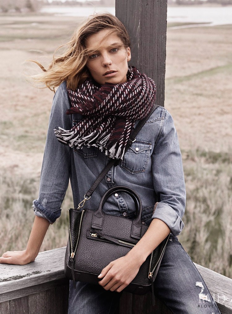 Daria Werbowy featured in  the Mango advertisement for Fall 2014