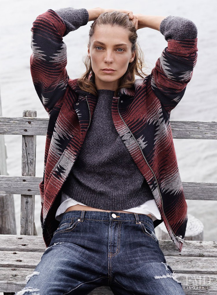 Daria Werbowy featured in  the Mango advertisement for Fall 2014