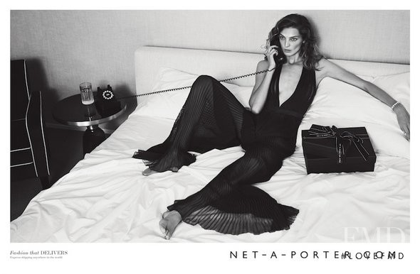 Daria Werbowy featured in  the Net-a-Porter advertisement for Spring/Summer 2015
