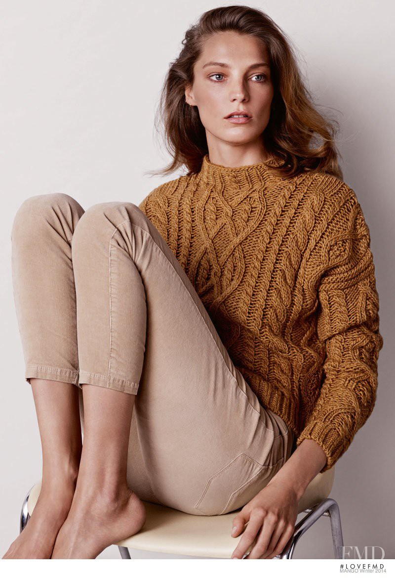Daria Werbowy featured in  the Mango lookbook for Winter 2014