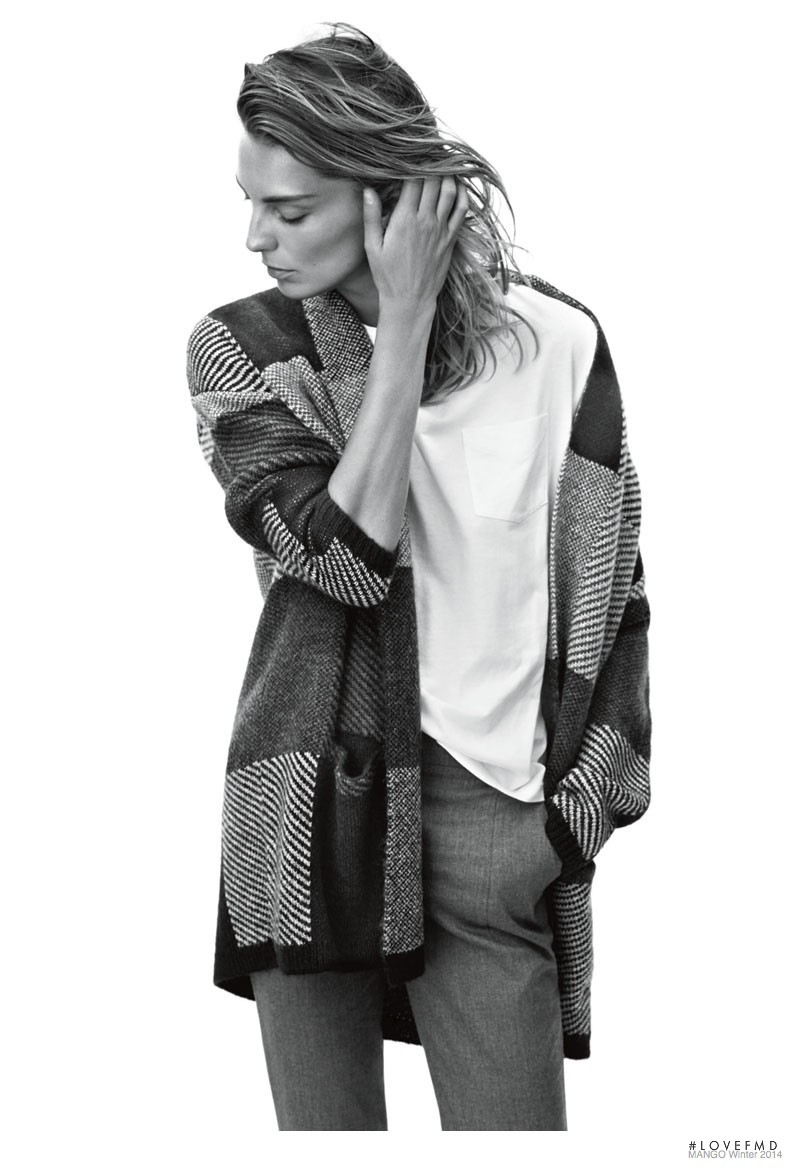 Daria Werbowy featured in  the Mango lookbook for Winter 2014