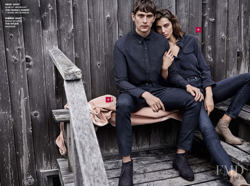 Daria Werbowy featured in  the AG Adriano Goldschmied advertisement for Autumn/Winter 2014