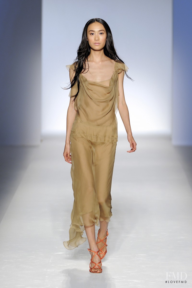 Shu Pei featured in  the Alberta Ferretti fashion show for Spring/Summer 2012