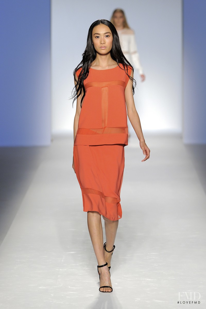 Shu Pei featured in  the Alberta Ferretti fashion show for Spring/Summer 2012