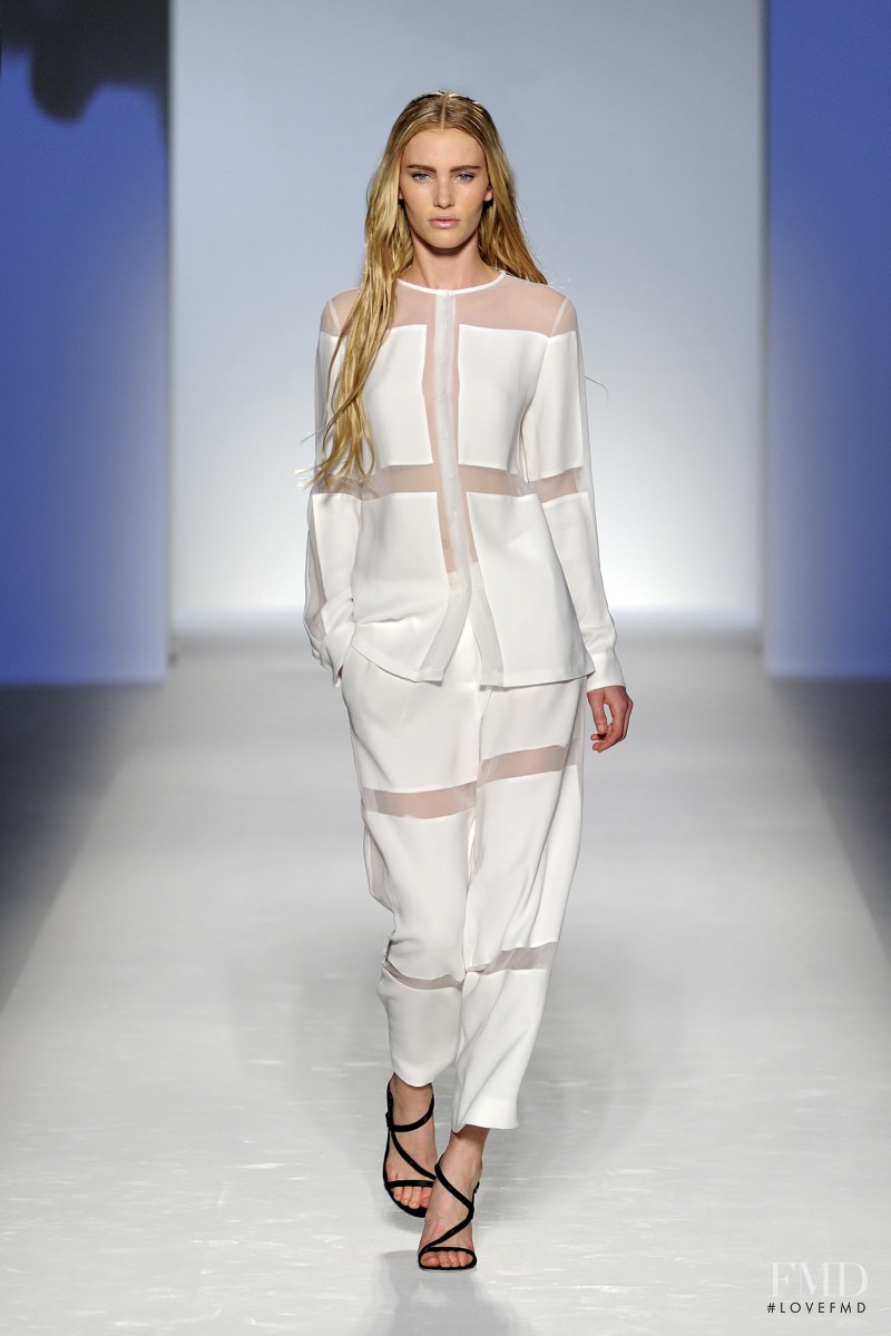Emily Baker featured in  the Alberta Ferretti fashion show for Spring/Summer 2012