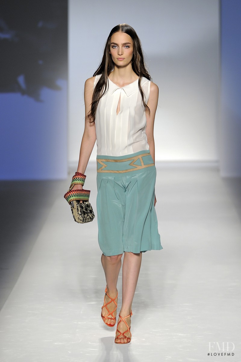 Zuzanna Bijoch featured in  the Alberta Ferretti fashion show for Spring/Summer 2012