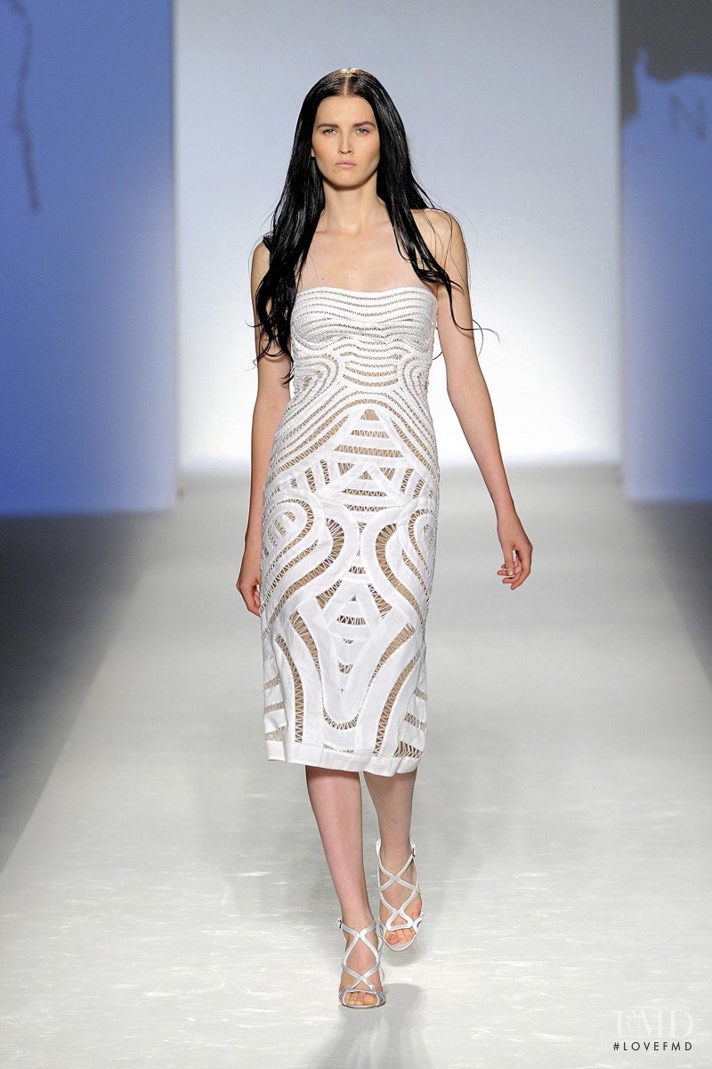 Katlin Aas featured in  the Alberta Ferretti fashion show for Spring/Summer 2012