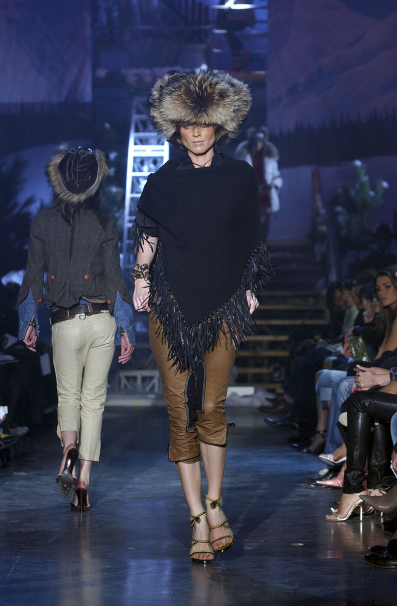 Eva Herzigova featured in  the DSquared2 fashion show for Autumn/Winter 2004
