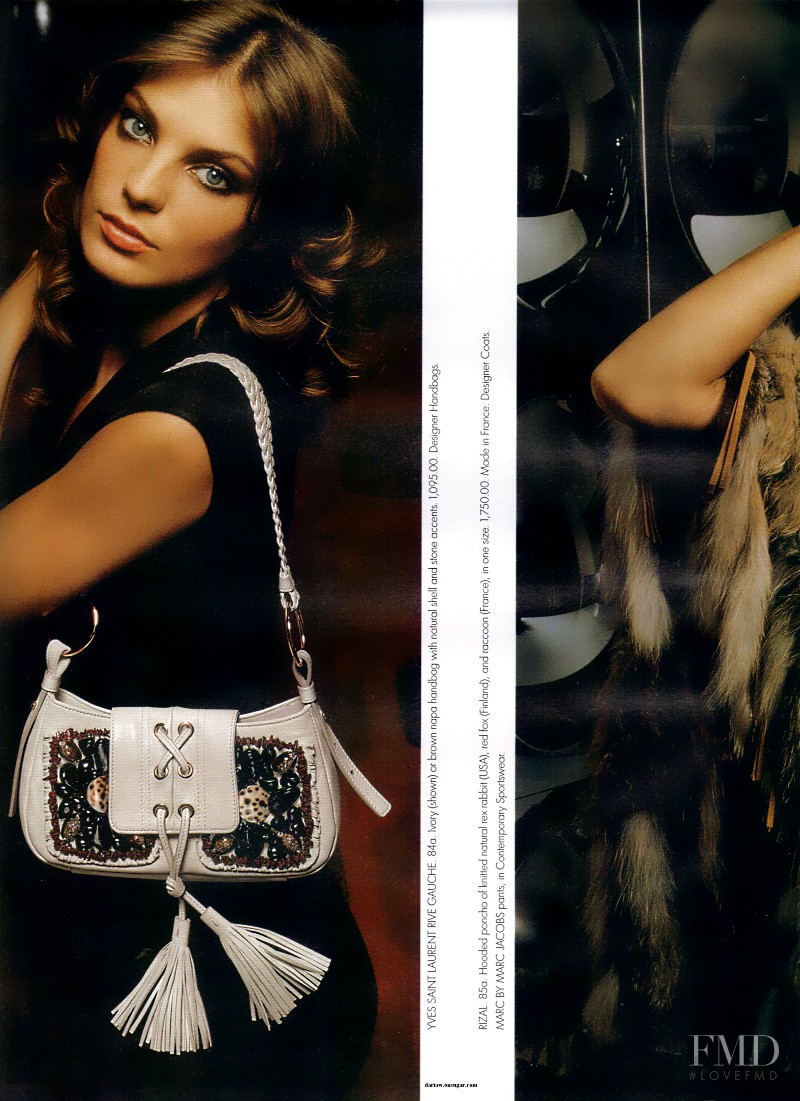 Daria Werbowy featured in  the Neiman Marcus Glory catalogue for Autumn/Winter 2004