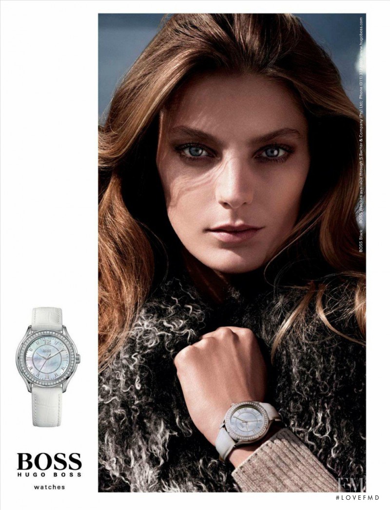 Daria Werbowy featured in  the Hugo Boss Watches advertisement for Autumn/Winter 2011