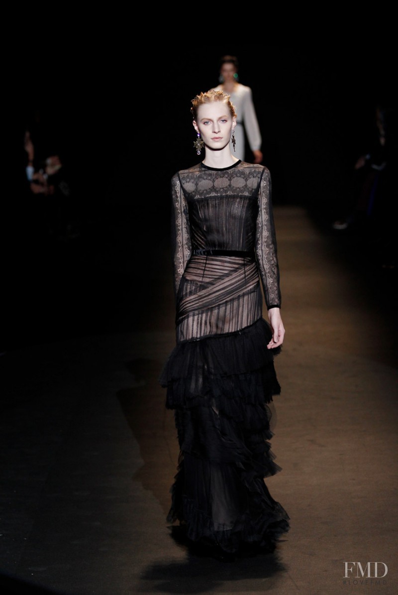 Julia Nobis featured in  the Alberta Ferretti fashion show for Autumn/Winter 2013