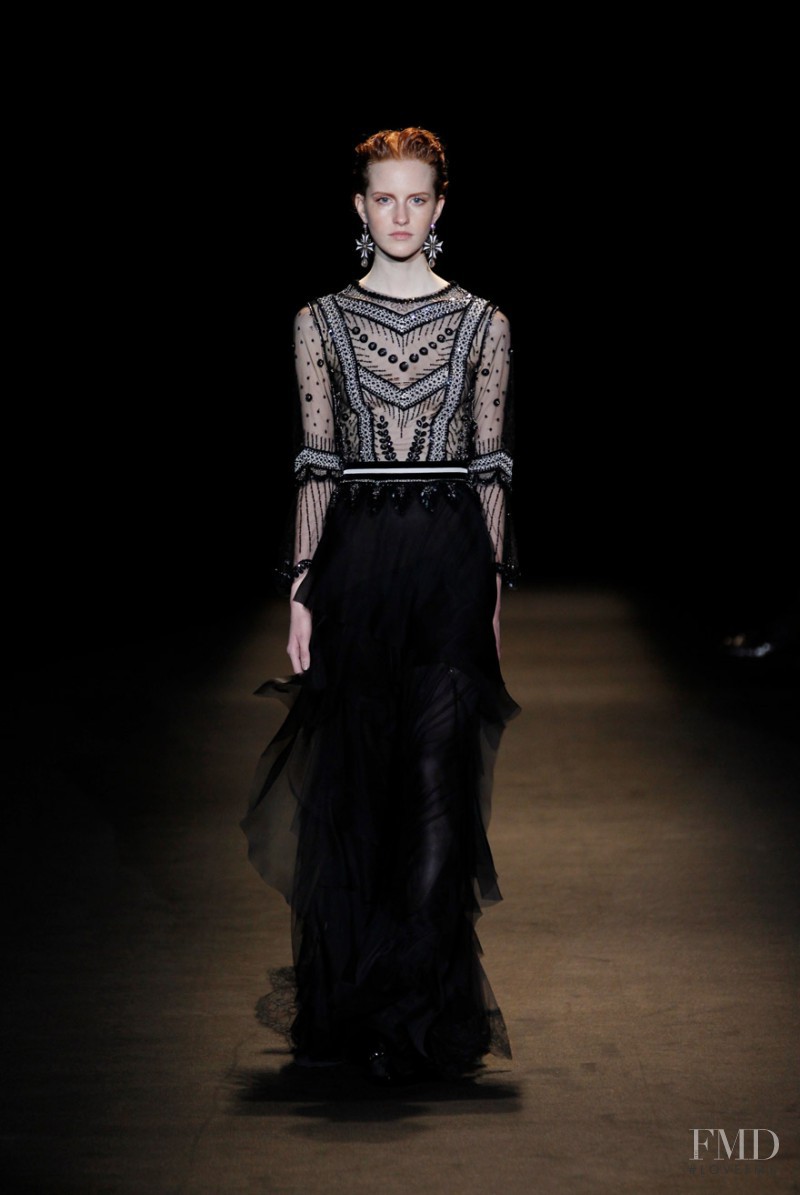 Magdalena Jasek featured in  the Alberta Ferretti fashion show for Autumn/Winter 2013