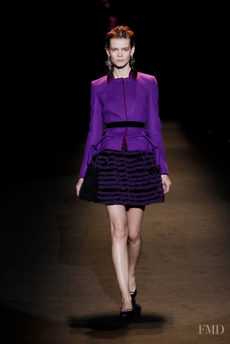 Irina Kravchenko featured in  the Alberta Ferretti fashion show for Autumn/Winter 2013