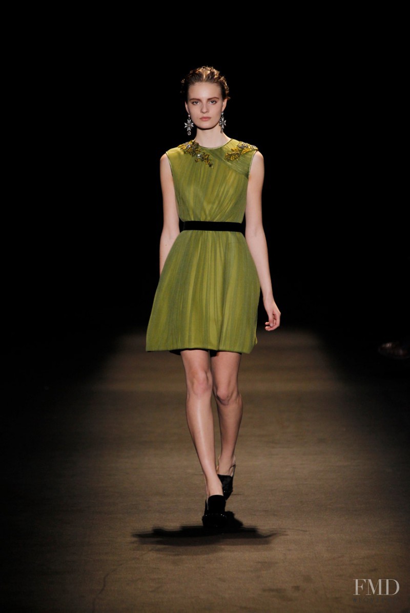 Tilda Lindstam featured in  the Alberta Ferretti fashion show for Autumn/Winter 2013