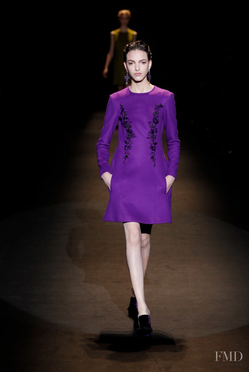 Clarice Vitkauskas featured in  the Alberta Ferretti fashion show for Autumn/Winter 2013