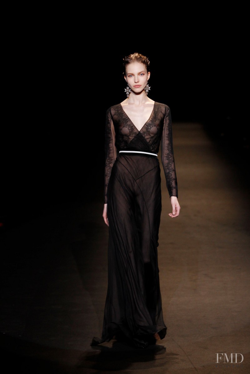 Sasha Luss featured in  the Alberta Ferretti fashion show for Autumn/Winter 2013