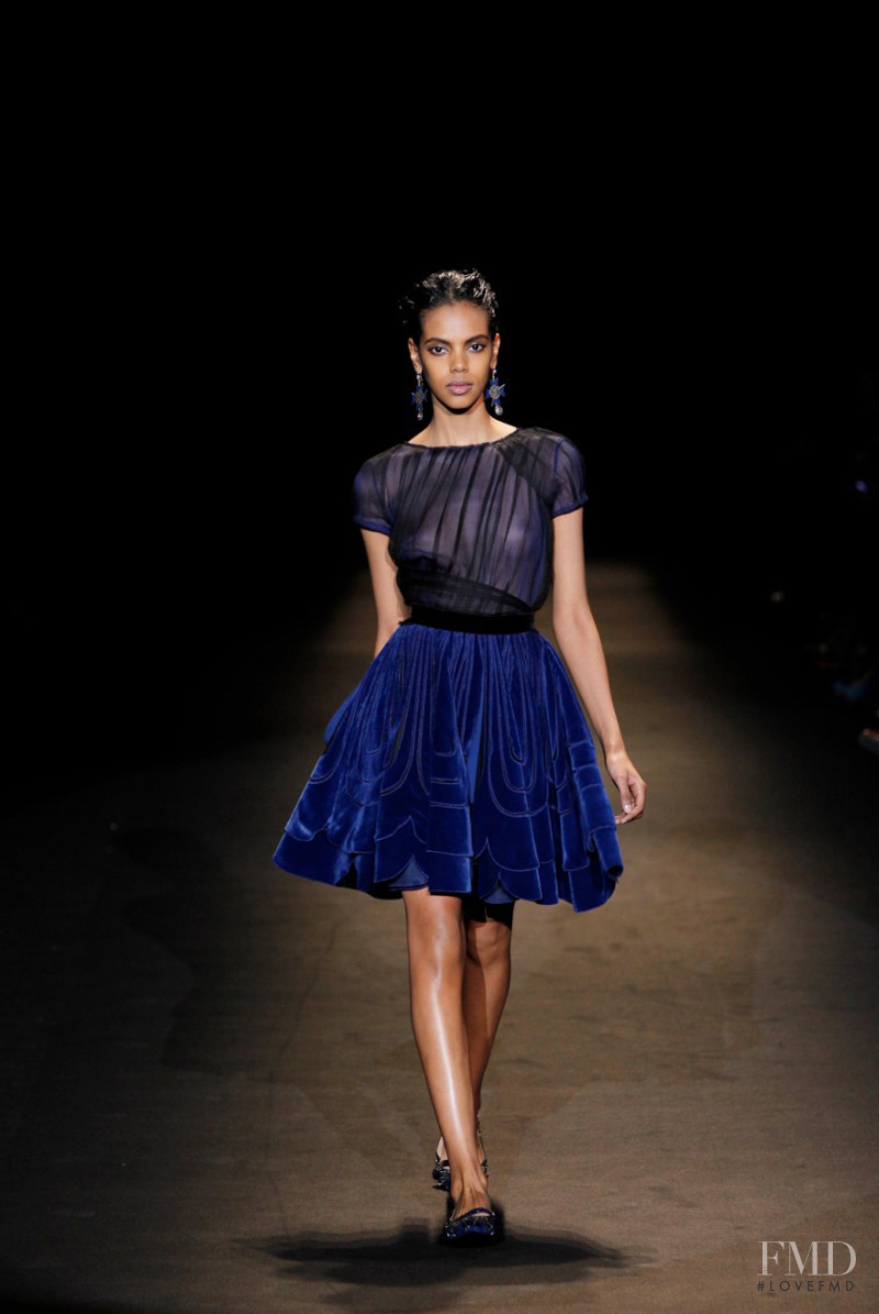 Grace Mahary featured in  the Alberta Ferretti fashion show for Autumn/Winter 2013