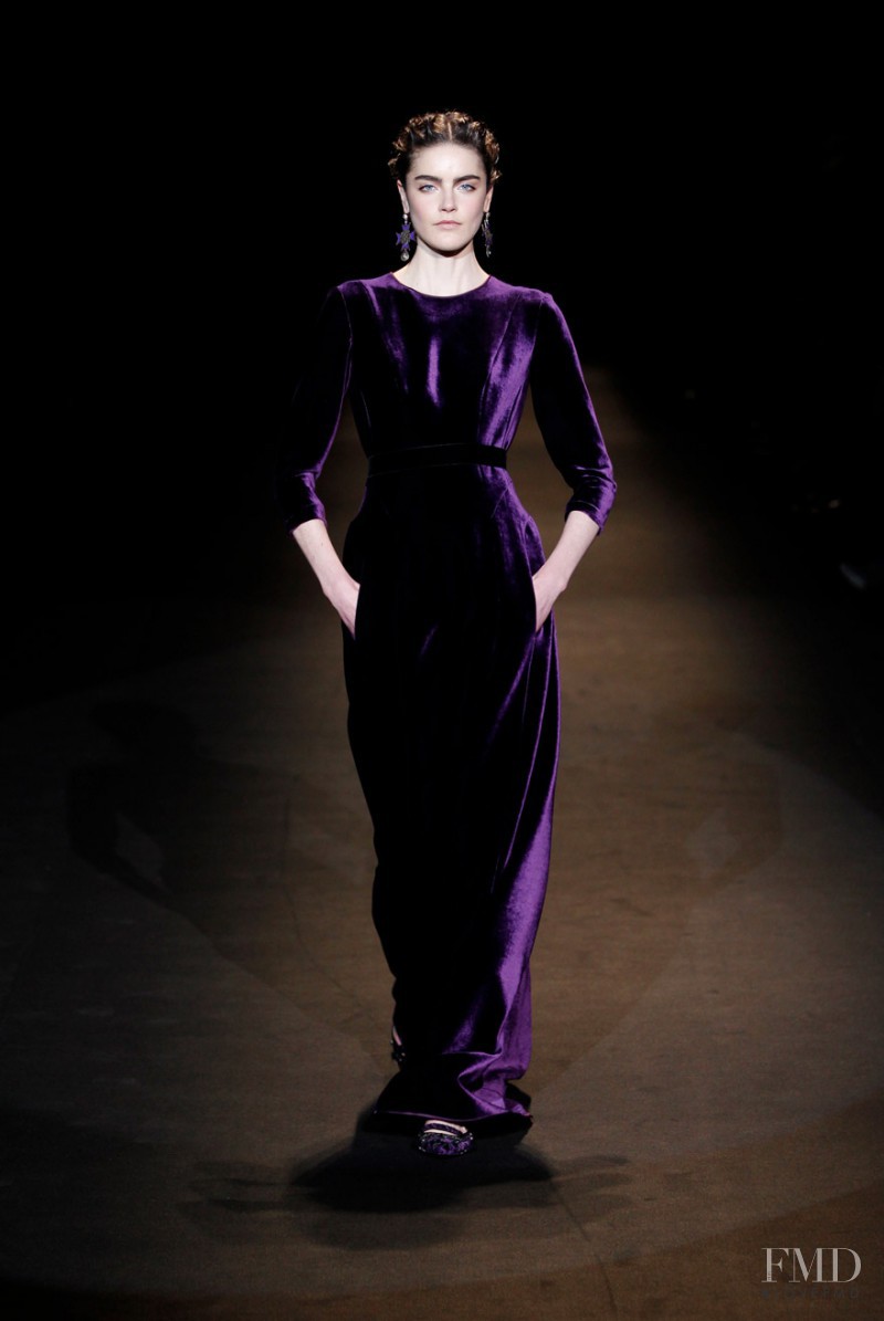 Daphne Velghe featured in  the Alberta Ferretti fashion show for Autumn/Winter 2013