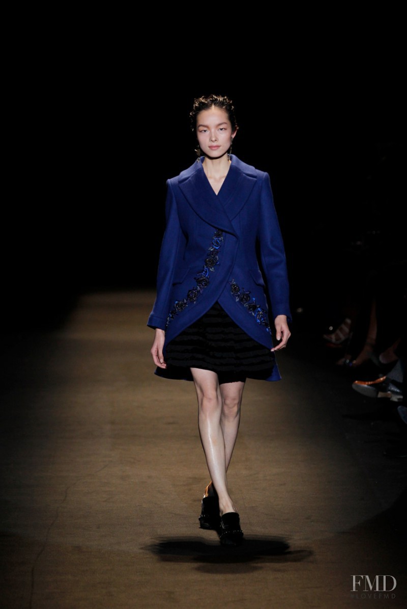 Fei Fei Sun featured in  the Alberta Ferretti fashion show for Autumn/Winter 2013