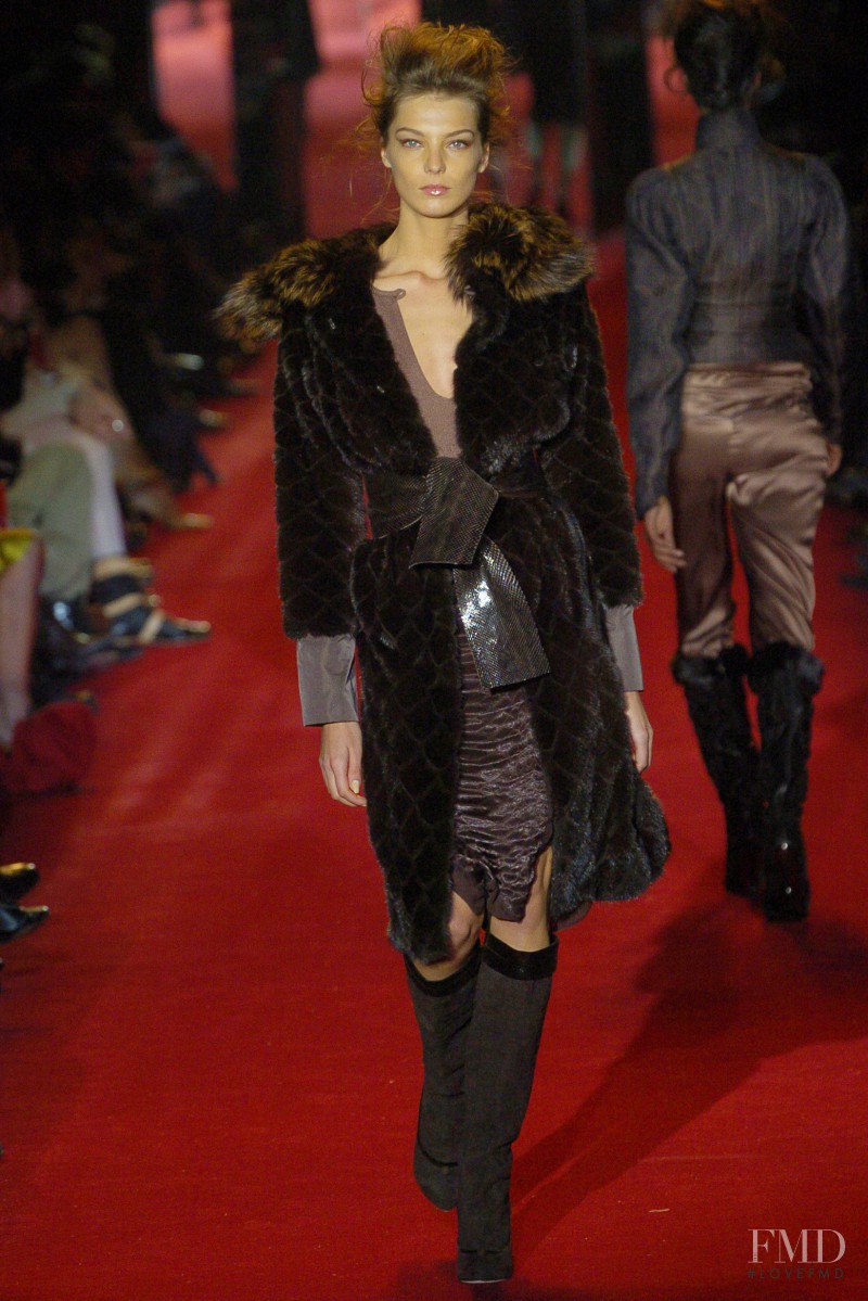 Daria Werbowy featured in  the Saint Laurent fashion show for Autumn/Winter 2004