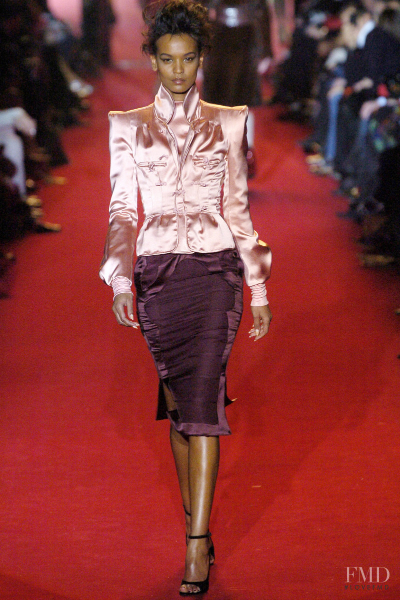 Liya Kebede featured in  the Saint Laurent fashion show for Autumn/Winter 2004