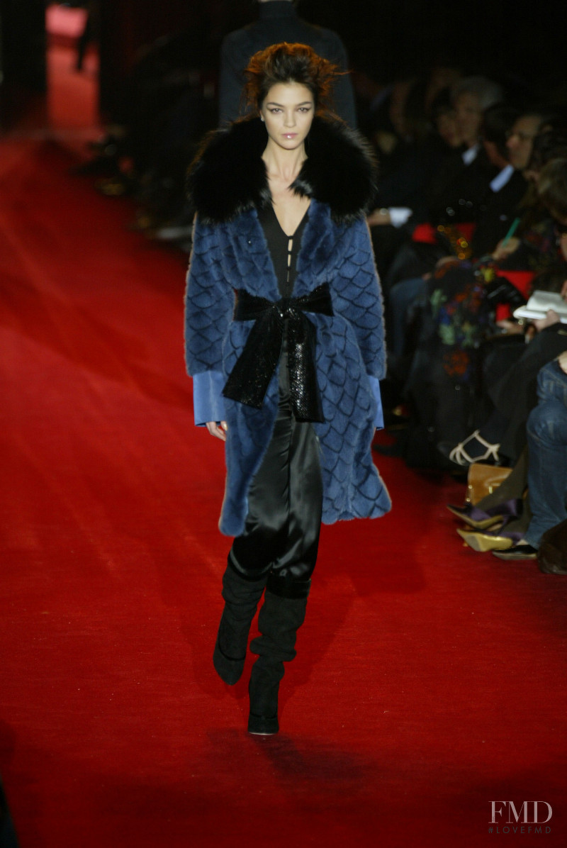 Mariacarla Boscono featured in  the Saint Laurent fashion show for Autumn/Winter 2004