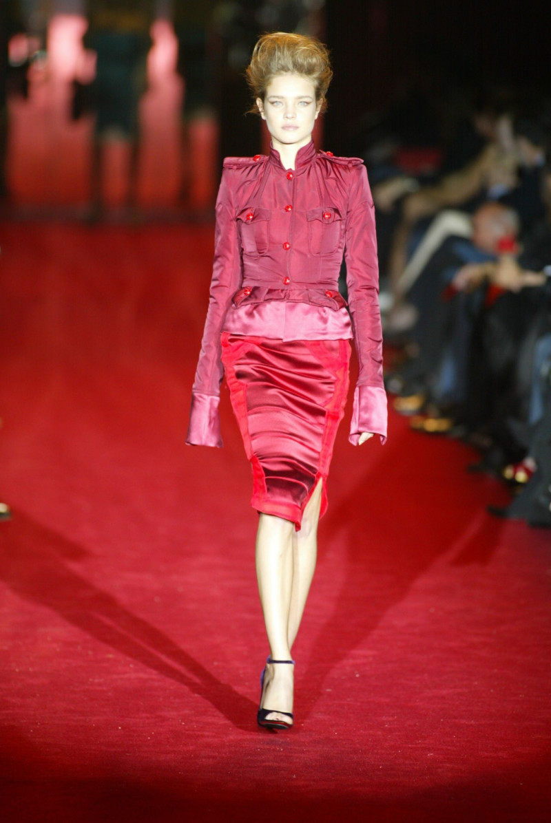 Natalia Vodianova featured in  the Saint Laurent fashion show for Autumn/Winter 2004